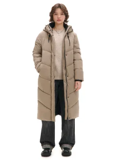 Cropp Kurtki, Płaszcze*Beżowy płaszcz z kapturem
