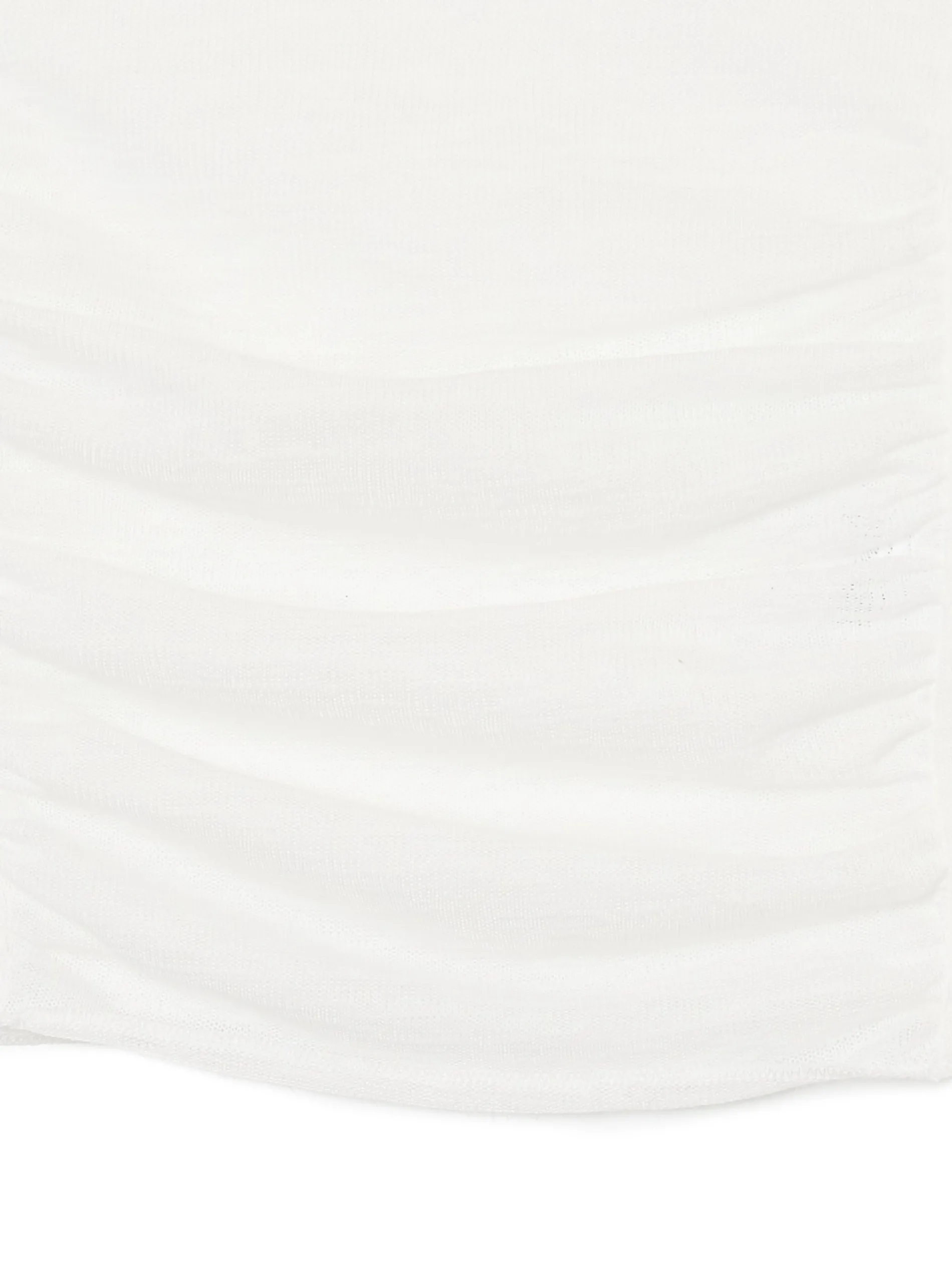 Cropp Koszulki, Topy*Biała bluzka z ozdobnym marszczeniem