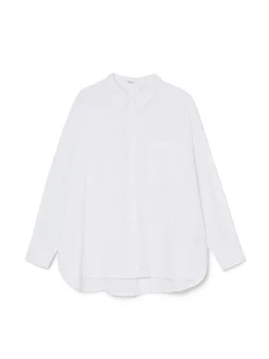 Cropp Koszule, Bluzki*Biała koszula oversize z rustykalną strukturą