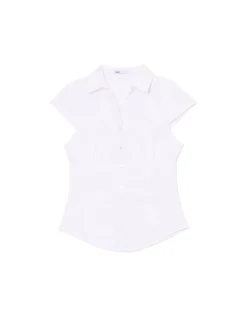 Cropp Koszule, Bluzki*Biała koszula z krótkim rękawem