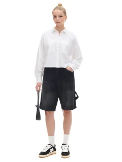 Cropp Koszule, Bluzki*Biała koszula z rozcięciami