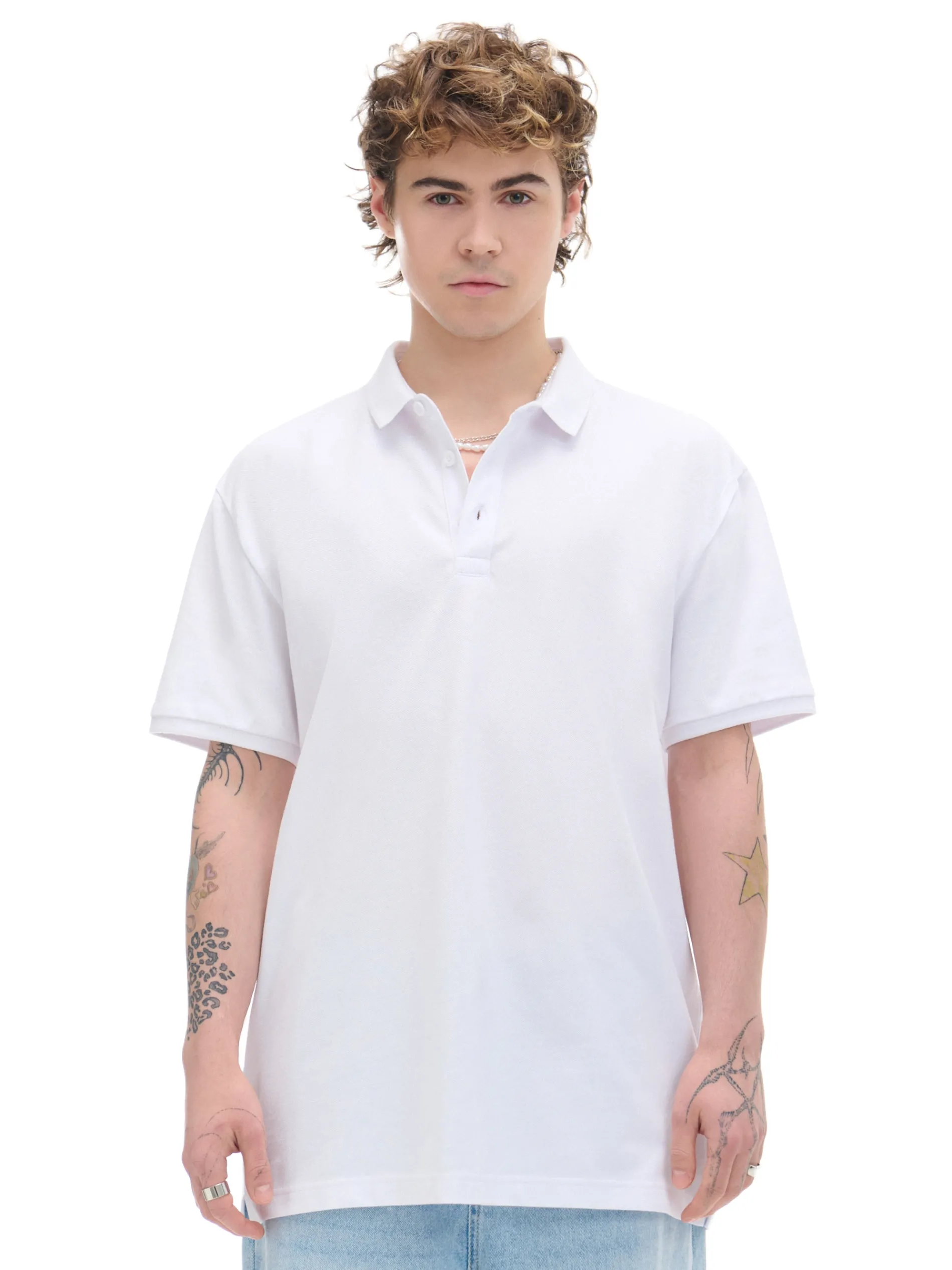 Cropp Koszulki*Biała koszulka polo