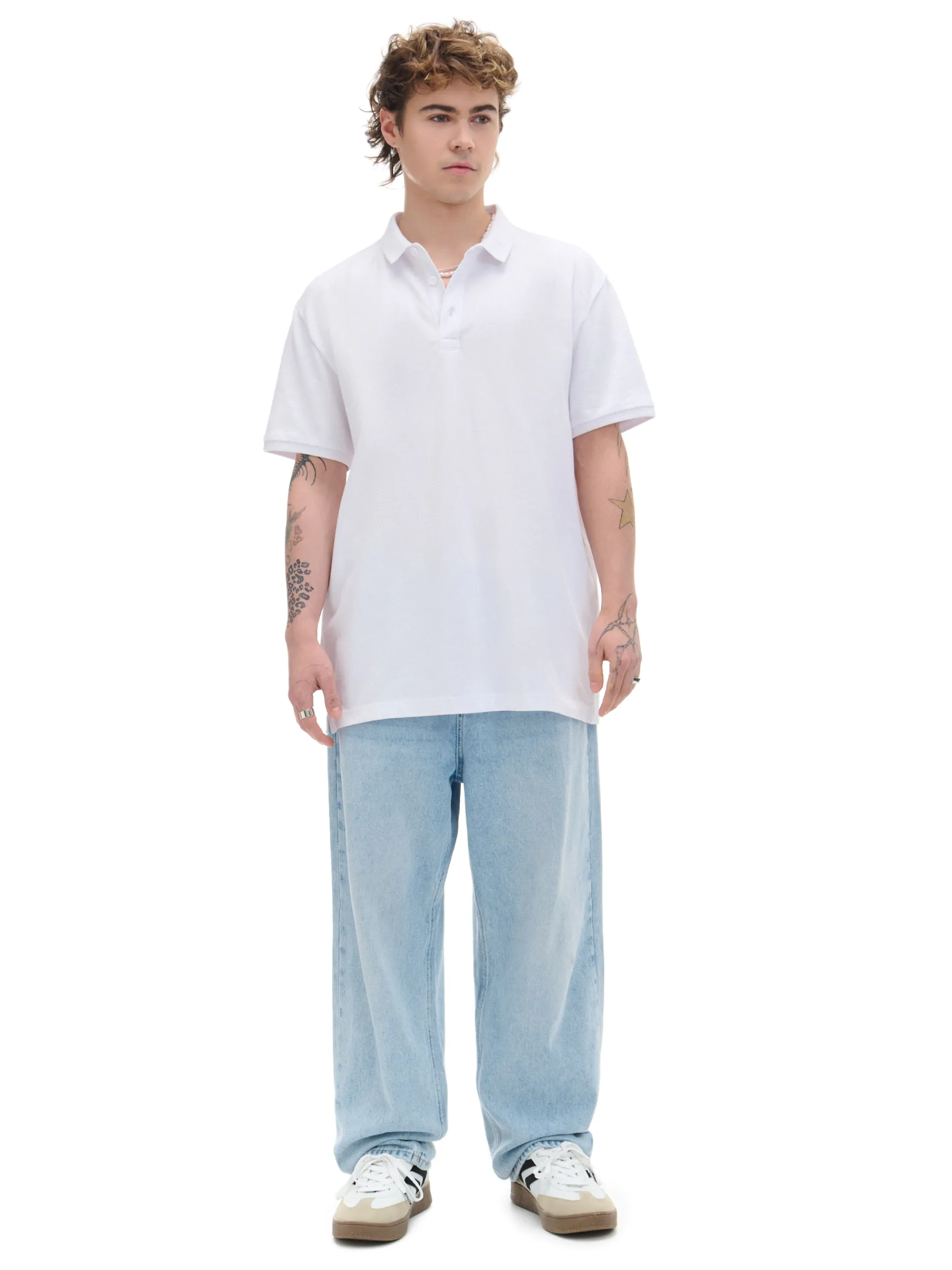 Cropp Koszulki*Biała koszulka polo