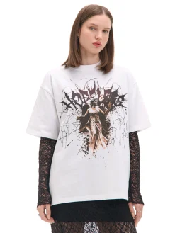 Cropp Unisex|Unisex*Biała koszulka z nadrukiem rzeźby UNISEX