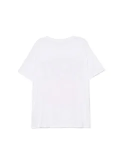 Cropp Koszulki, Topy*Biała koszulka z nadrukiem