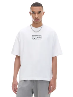 Cropp Koszulki*Biała koszulka z nadrukiem