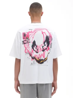 Cropp Koszulki*Biała koszulka z nadrukiem