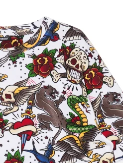 Cropp Koszulki*Biała koszulka z nadrukiem all over