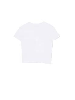 Cropp Koszulki, Topy*Biała koszulka z oryginalnym nadrukiem