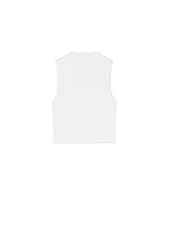 Cropp Koszulki, Topy*Biała koszulka ze stójką