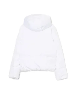 Cropp Kurtki, Płaszcze*Biała pikowana kurtka z kapturem