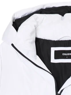 Cropp Kurtki, Płaszcze*Biała pikowana kurtka z kapturem