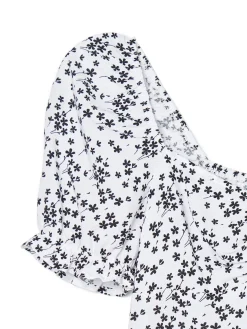 Cropp Sukienki, Kombinezony*Biała sukienka mini w kwiaty