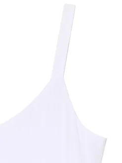 Cropp Sukienki, Kombinezony*Biała sukienka na ramiączkach