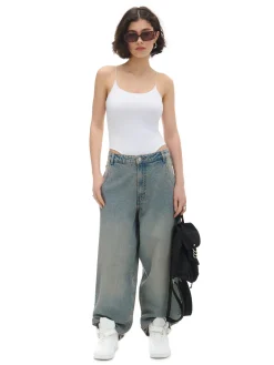 Cropp Koszulki, Topy*Białe body na ramiączkach