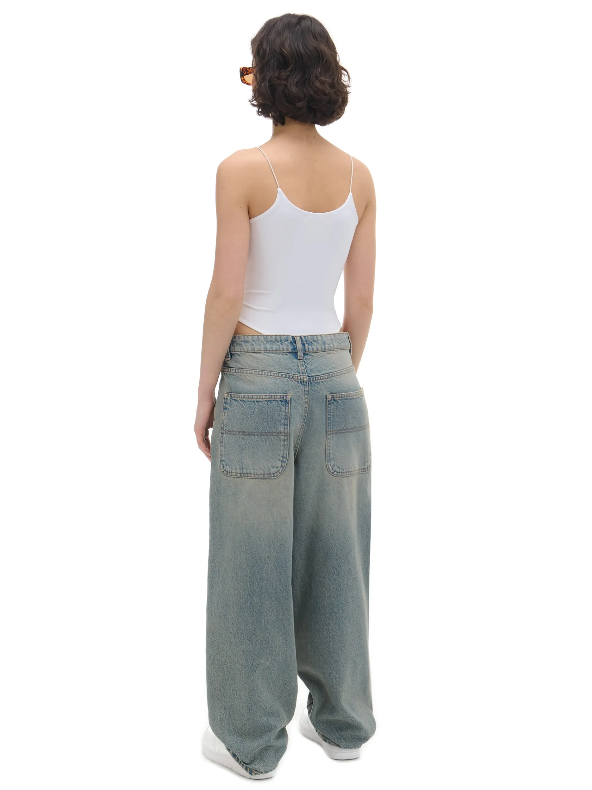 Cropp Koszulki, Topy*Białe body na ramiączkach