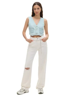 Cropp Jeansy*Białe jeansy straight