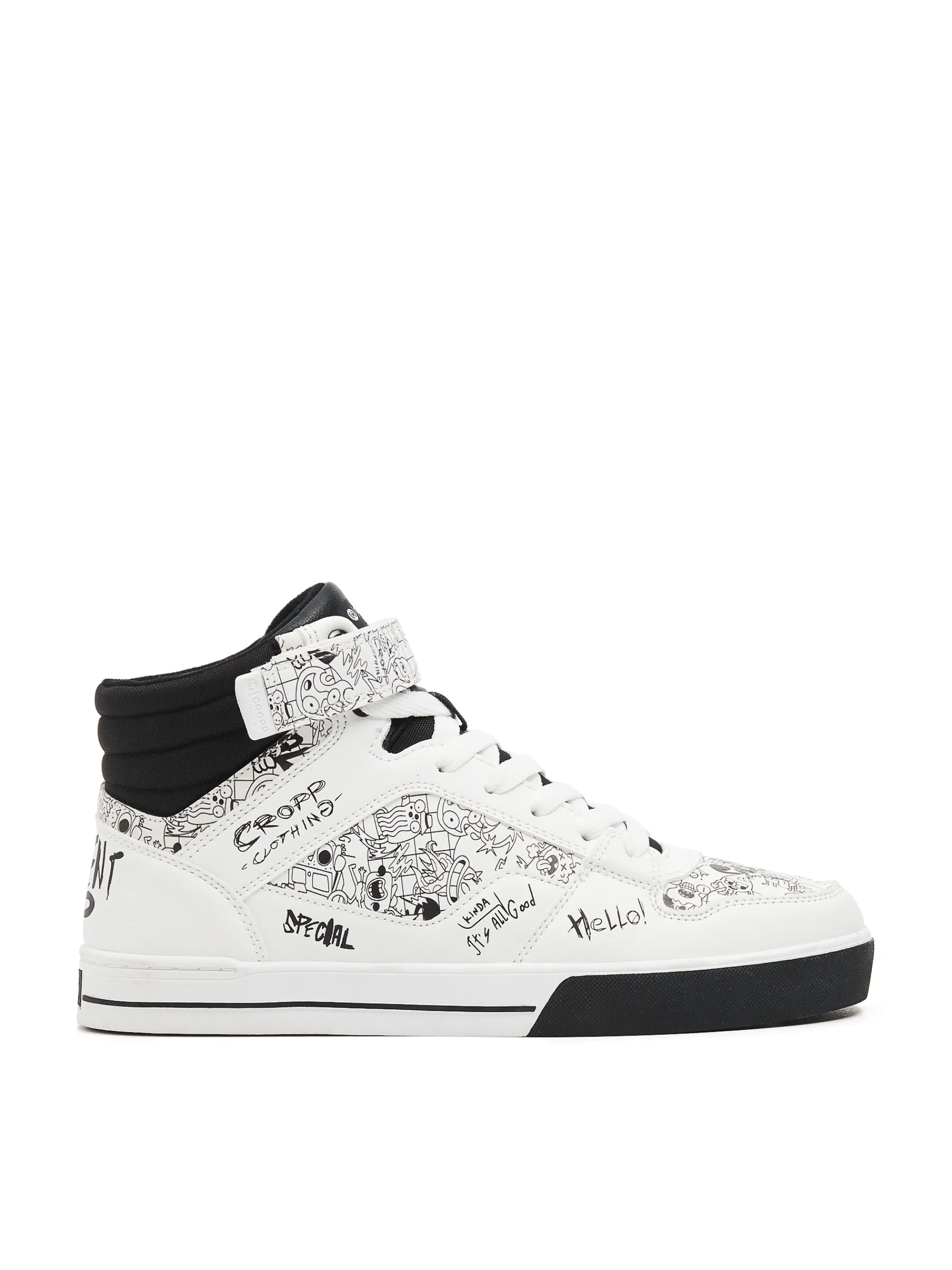 Cropp Sneakersy|Za Kostkę*Białe sneakersy z komiksowym nadrukiem