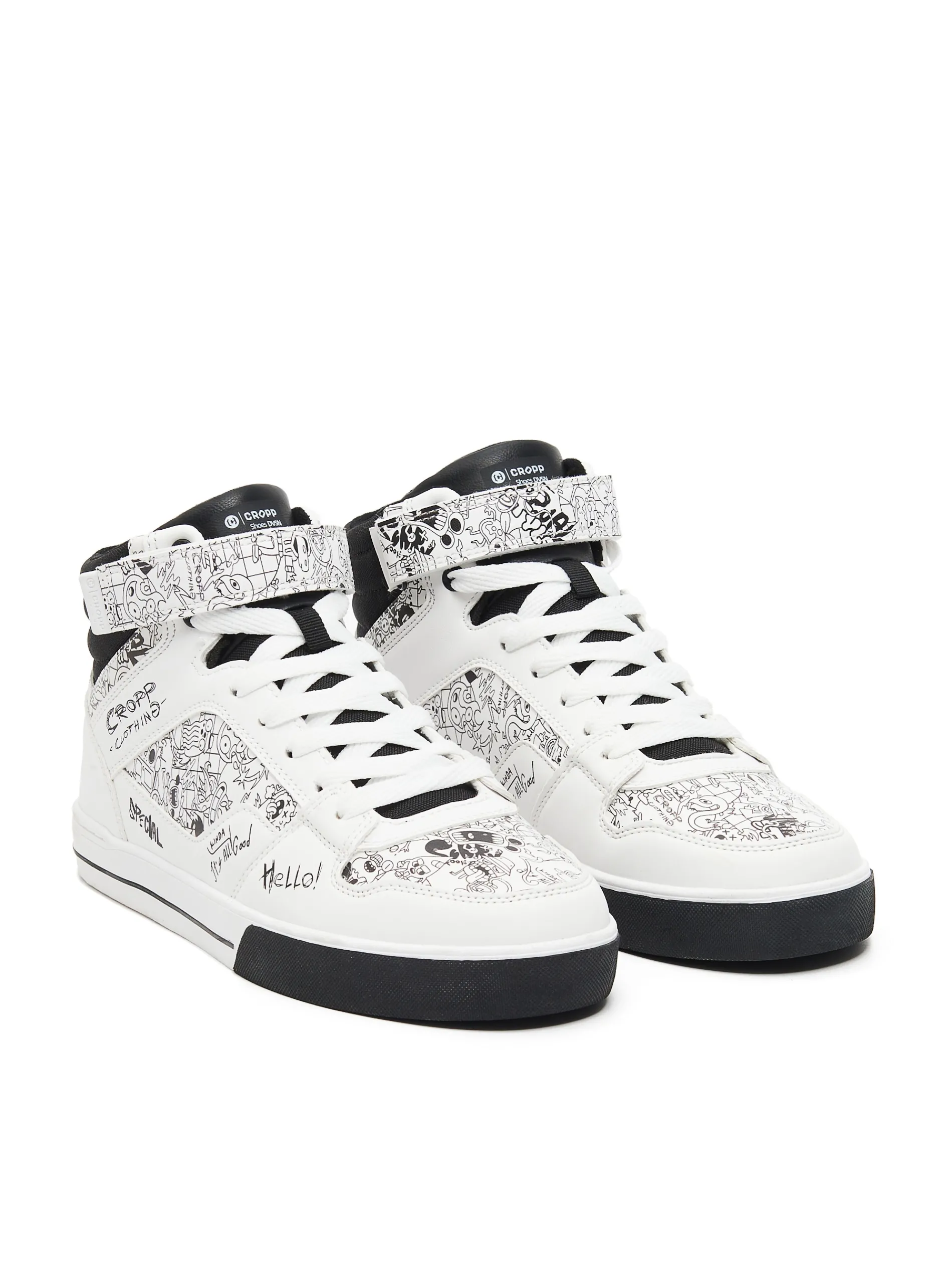 Cropp Sneakersy|Za Kostkę*Białe sneakersy z komiksowym nadrukiem