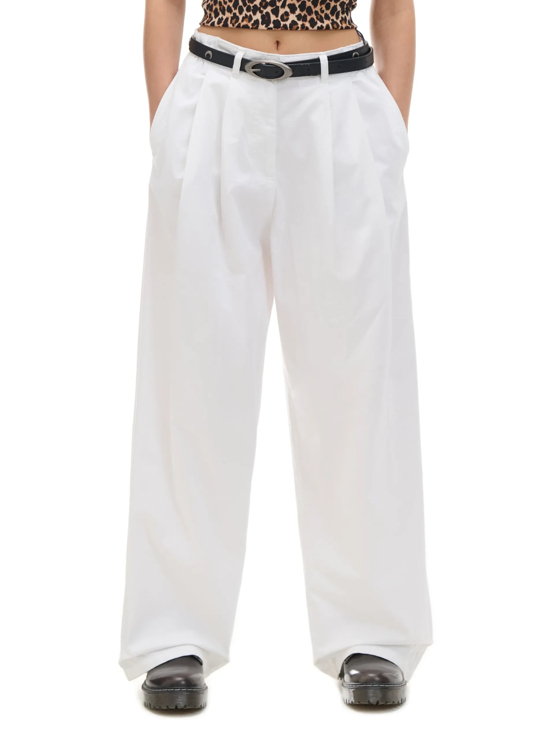 Cropp Spodnie*Białe spodnie wide leg