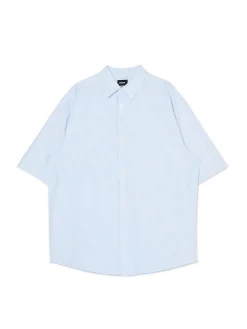 Cropp Koszule*Biało-błękitna koszula z krótkim rękawem