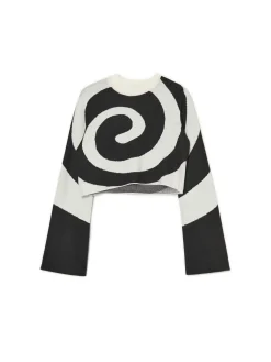 Cropp Swetry*Biało-czarny sweter