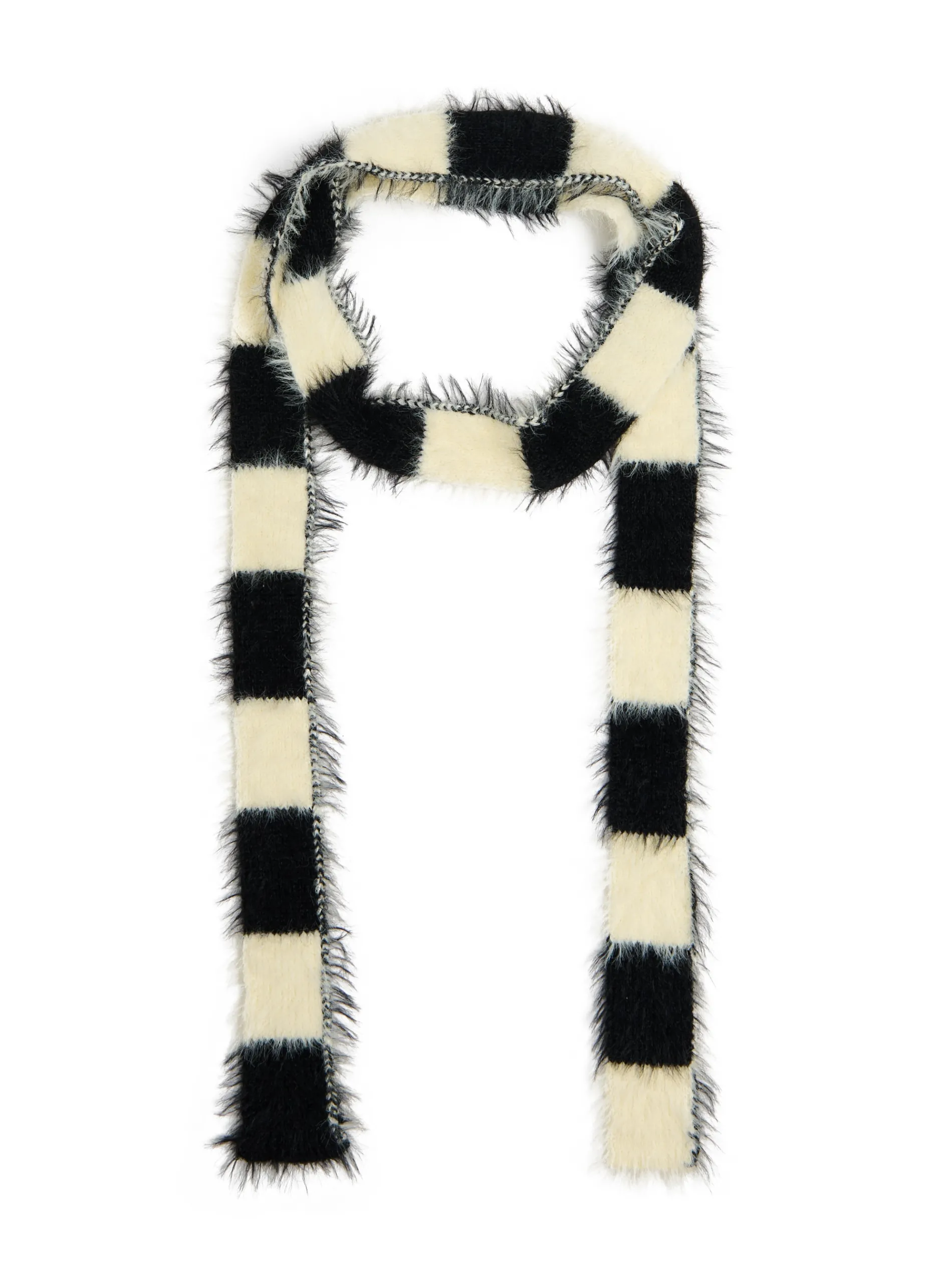 Cropp Szaliki*Biało-czarny szalik z meszkiem