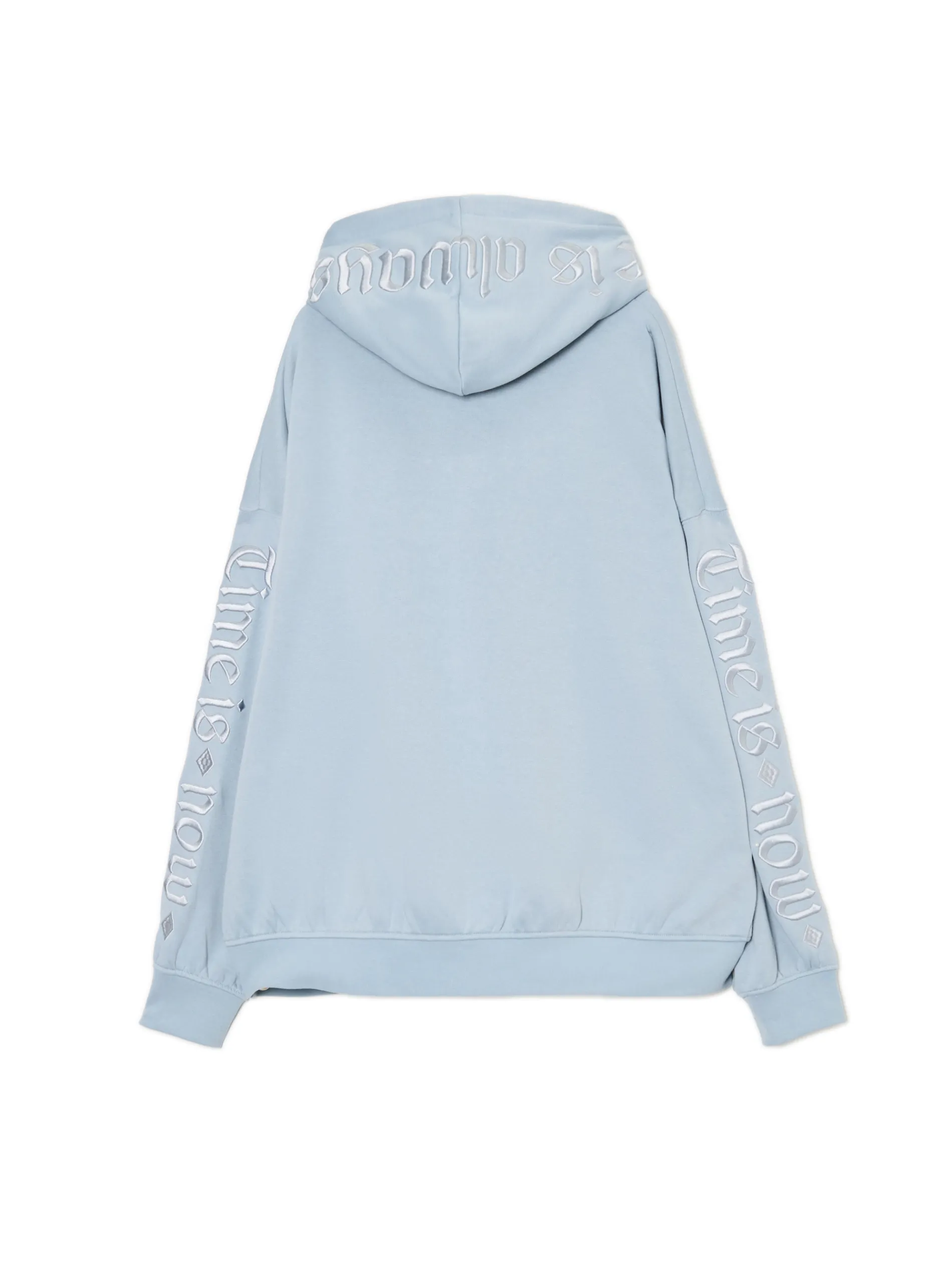 Cropp Bluzy*Błękitna bluza z kapturem i naszywkami