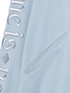 Cropp Bluzy*Błękitna bluza z kapturem i naszywkami