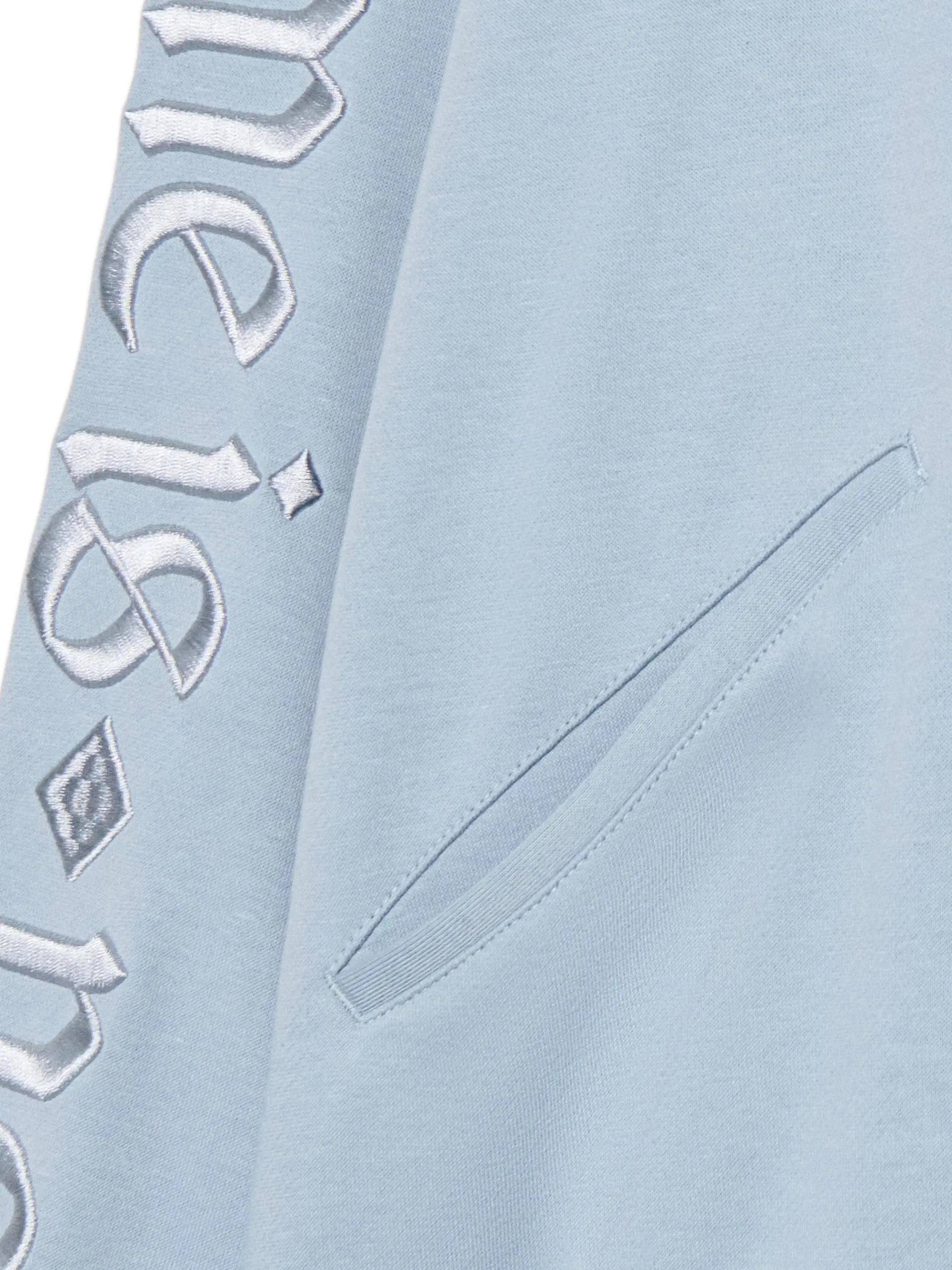 Cropp Bluzy*Błękitna bluza z kapturem i naszywkami