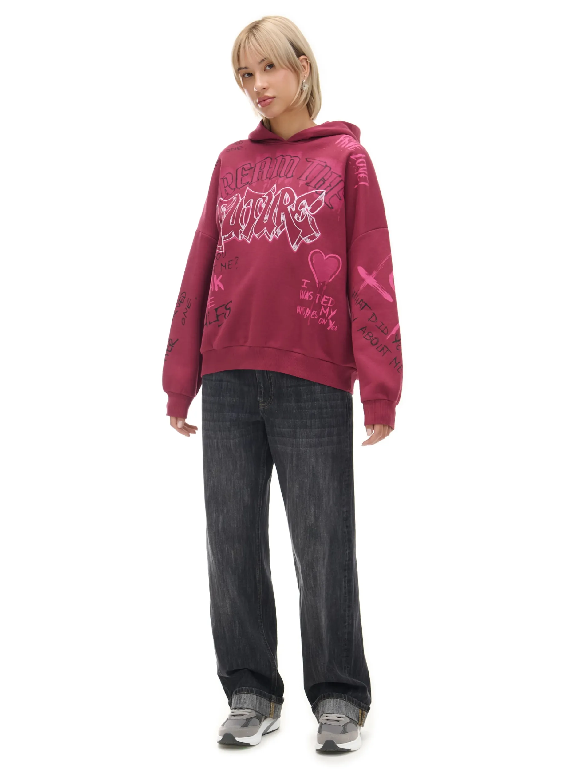 Cropp Unisex|Unisex*Bluza oversize z nadrukiem UNISEX