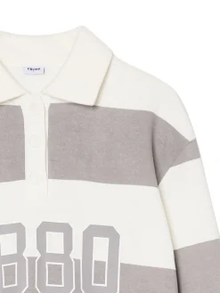 Cropp Bluzy*Bluza w szare paski z aplikacją