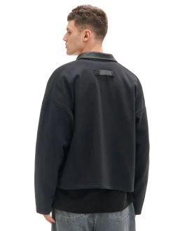 Cropp Bluzy*Bluza ze skórzanym kołnierzykiem