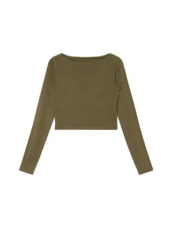 Cropp Koszulki, Topy*Bluzka longsleeve z wiskozą