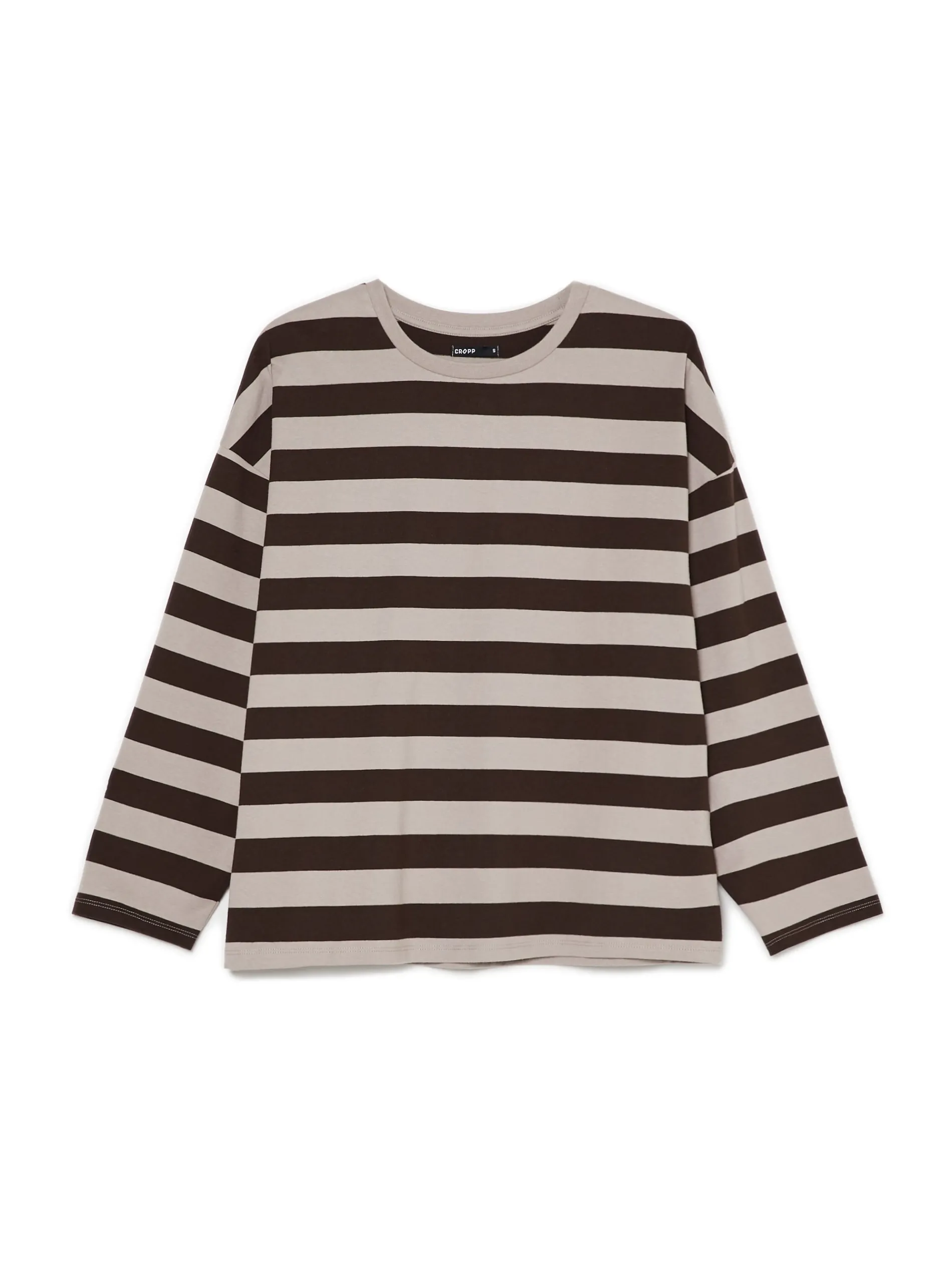 Cropp Koszulki, Topy|Koszule, Bluzki*Bluzka z długim rękawem w paski UNISEX