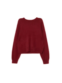 Cropp Swetry*Bordowy gładki sweter
