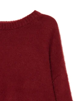 Cropp Swetry*Bordowy gładki sweter
