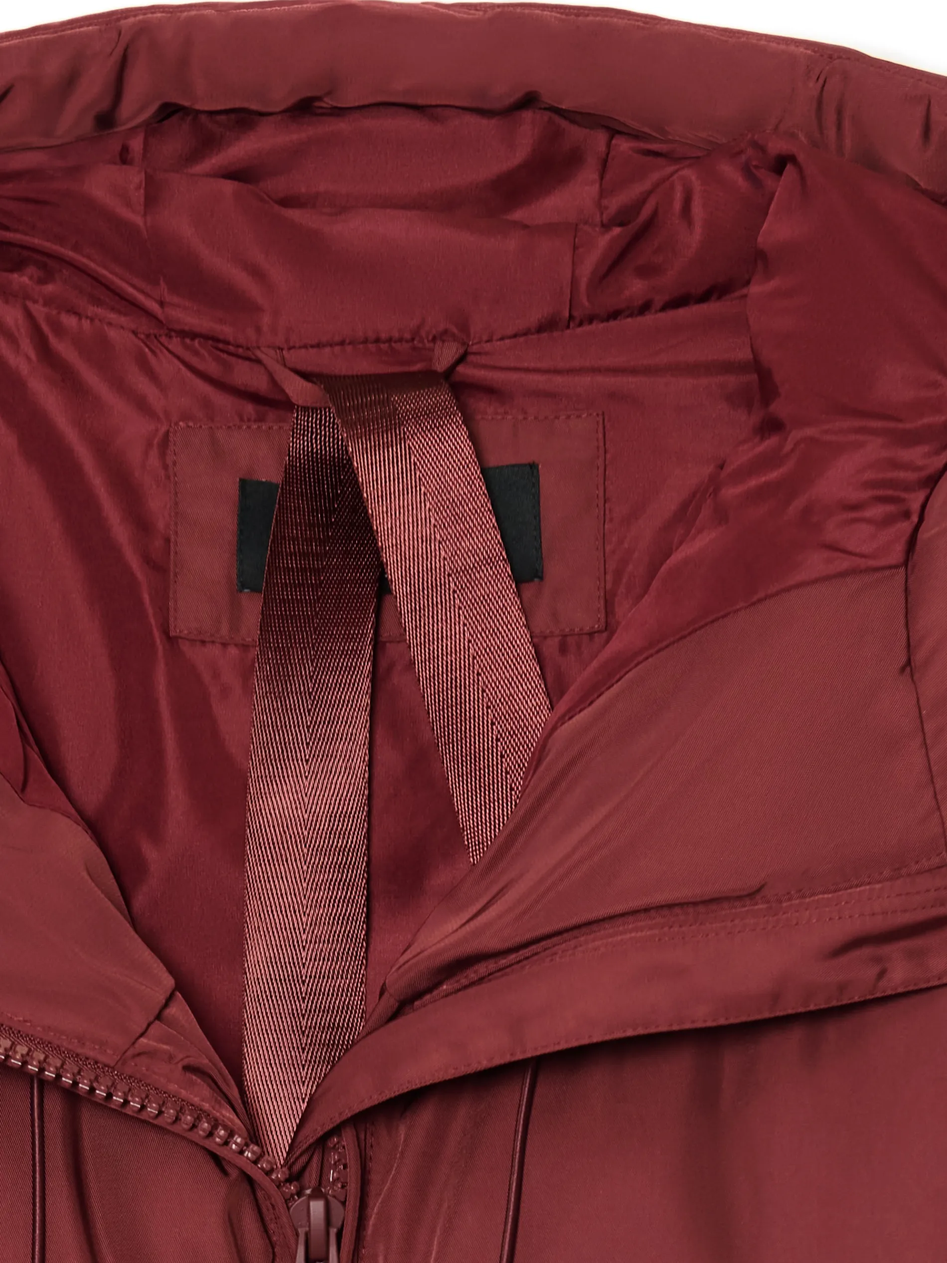 Cropp Kurtki, Płaszcze*Bordowy pikowany płaszcz z kapturem