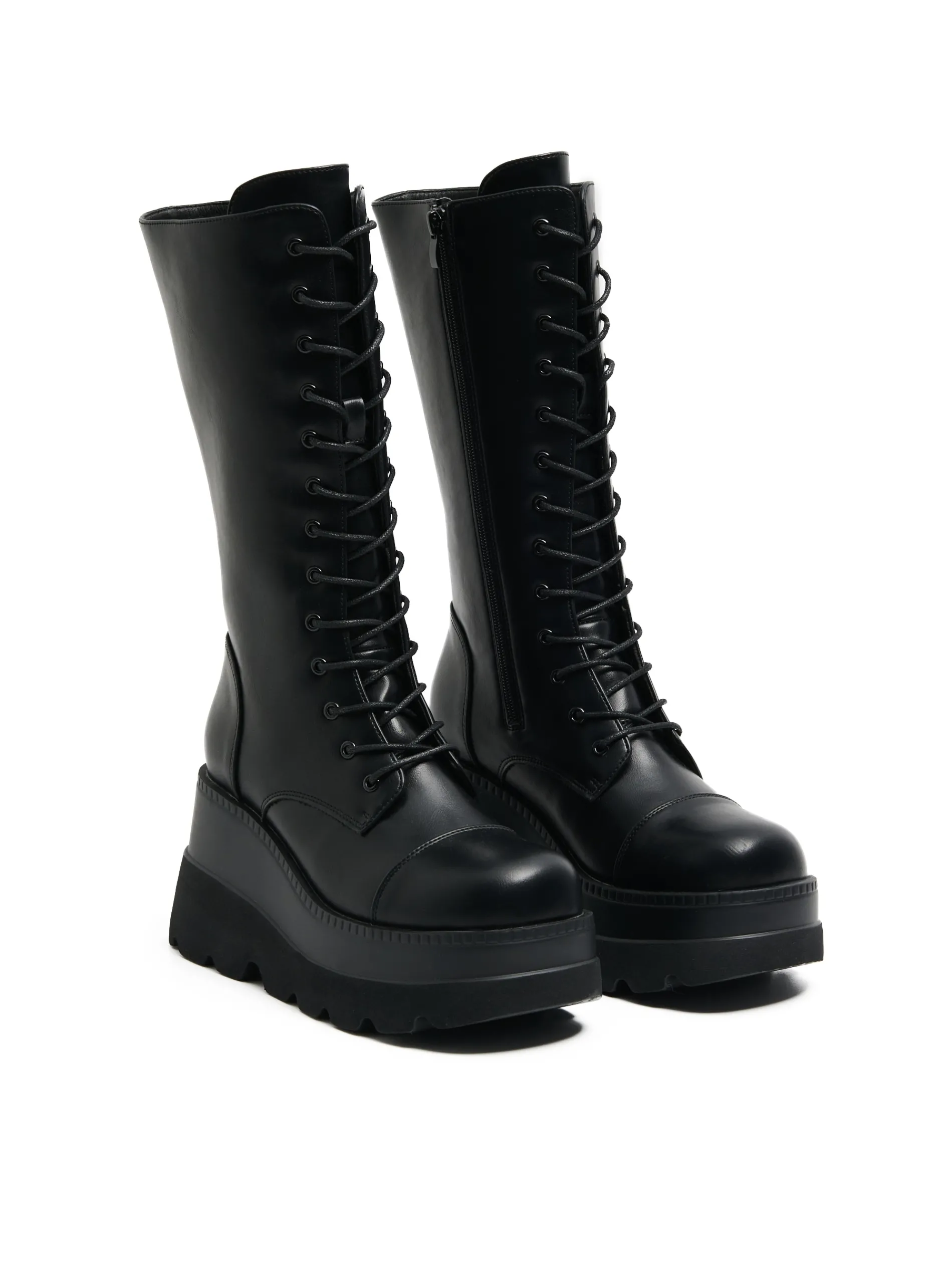 Cropp Botki, Trzewiki*Botki z imitacji skóry na platformie