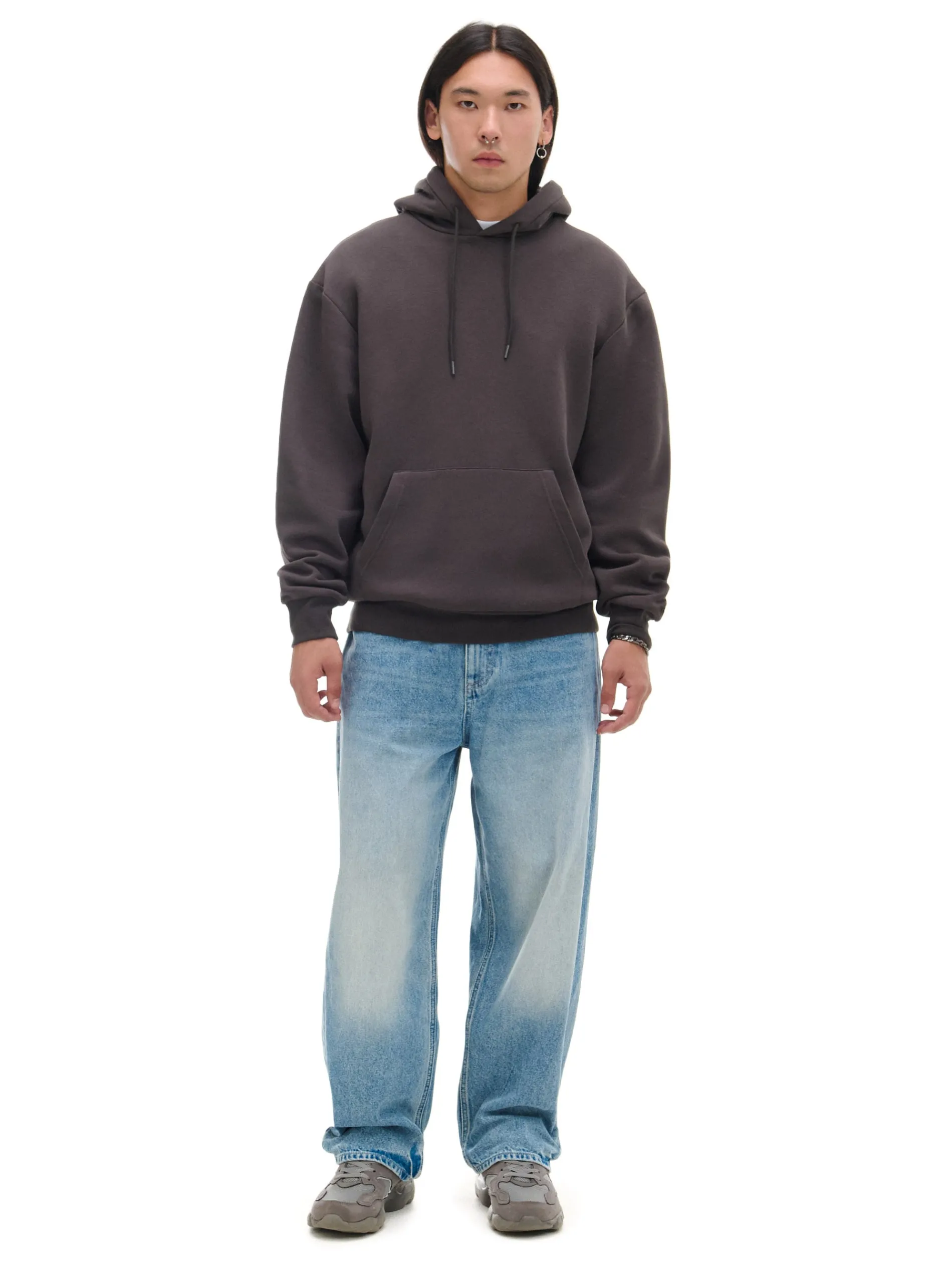 Cropp Bluzy|Sety*Brązowa bluza regular z kapturem