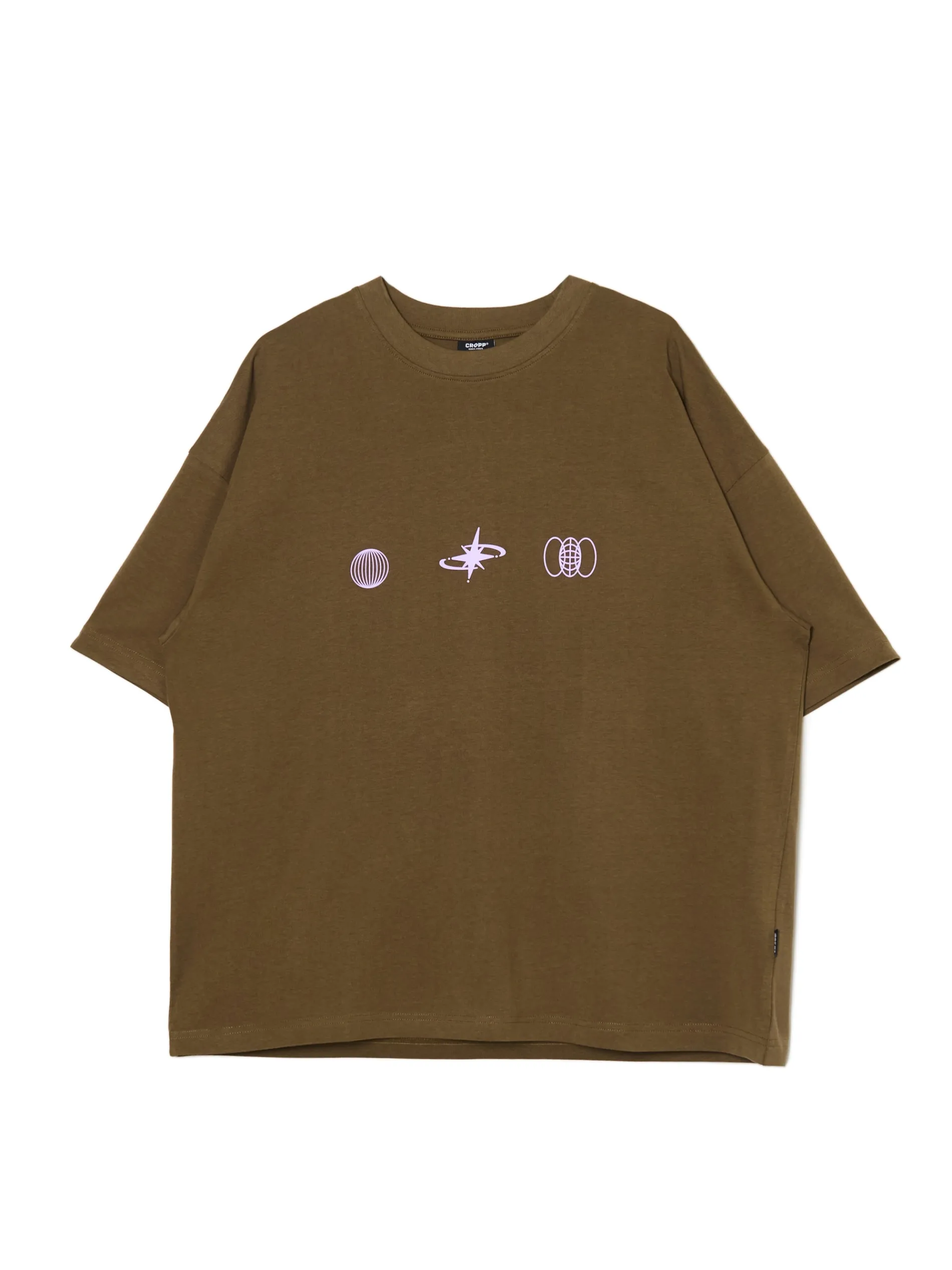 Cropp Koszulki*Brązowa koszulka z nadrukiem