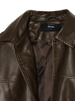 Cropp Kurtki, Płaszcze*Brązowa kurtka bomber z efektem znoszenia