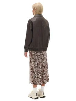 Cropp Kurtki, Płaszcze*Brązowa kurtka bomber z efektem znoszenia