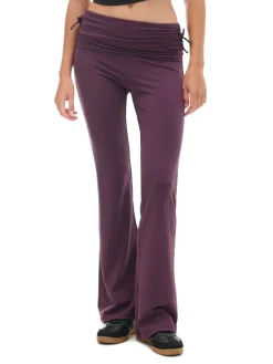 Cropp Spodnie|Sety*Burgundowe dresy z ozdobną zakładką