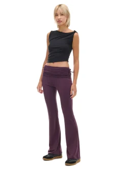 Cropp Spodnie|Sety*Burgundowe dresy z ozdobną zakładką