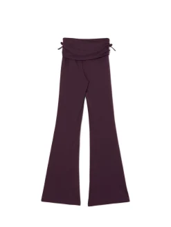 Cropp Spodnie|Sety*Burgundowe dresy z ozdobną zakładką