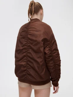 Cropp Kurtki, Płaszcze*Ciemnobrązowa kurtka bomber