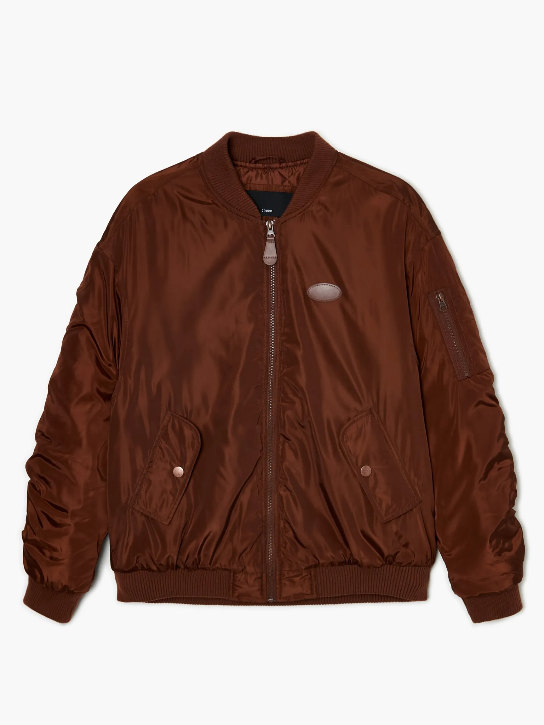 Cropp Kurtki, Płaszcze*Ciemnobrązowa kurtka bomber