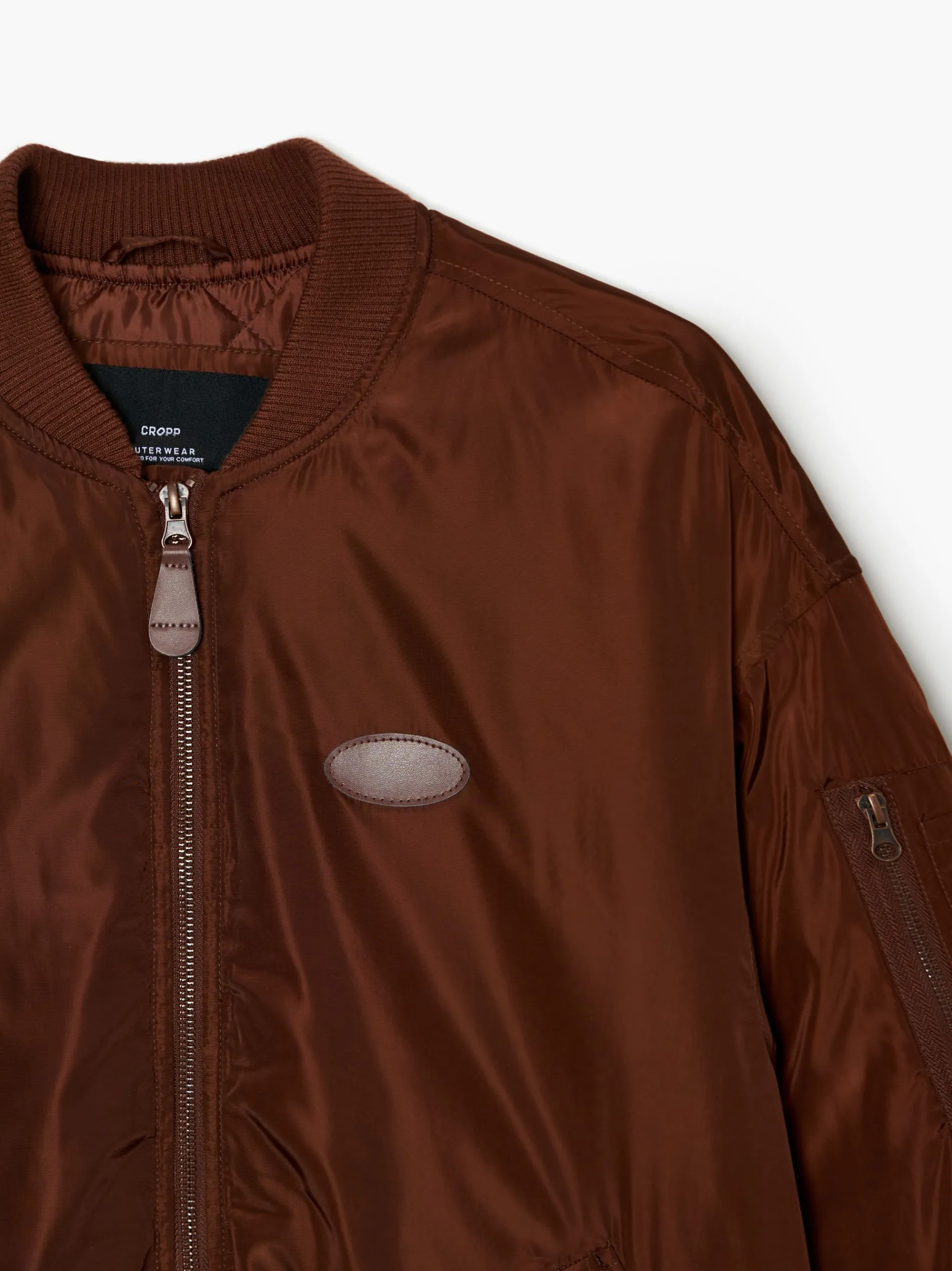 Cropp Kurtki, Płaszcze*Ciemnobrązowa kurtka bomber