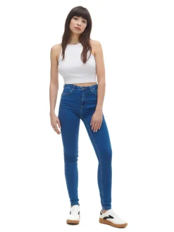 Cropp Jeansy*Ciemnoe jeansy push up TALL